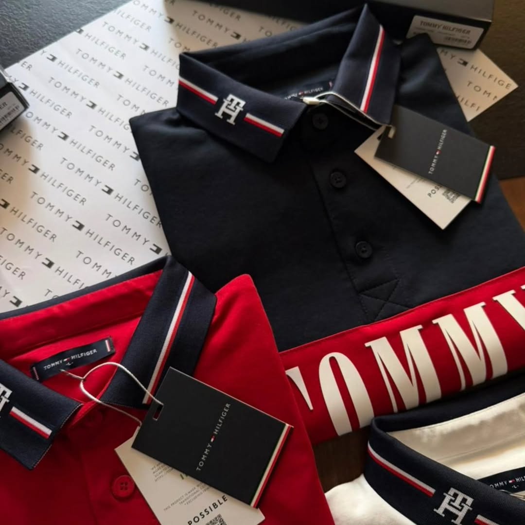 Tommy Hilfiger colorblocked cotton polo shirts feature a chest brand print, short sleeves, and a distinctive polo collar(PACK OF 3)