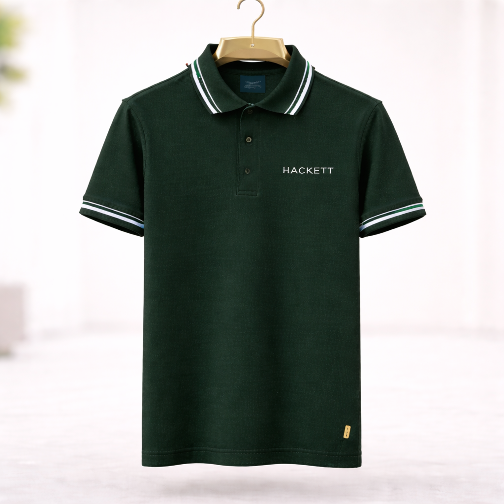 Men’s Premium Polo T-Shirt Combo – White, Black, Dark Green & Navy Blue (Pack of 3)