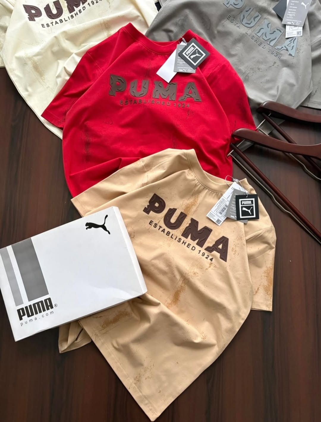 Puma Men's Graphic Tees, featuring varsity-style branding for an athletic look (PACK OF 3)