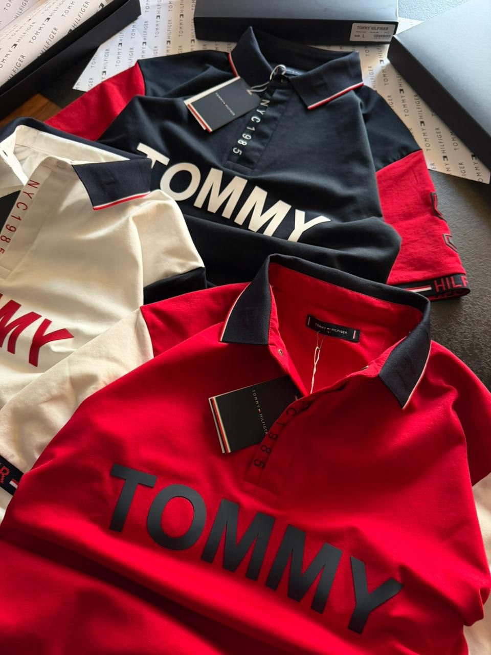 Tommy Hilfiger branded infant or toddler top, likely a cotton tank top or t-shirt (PACK OF 3)