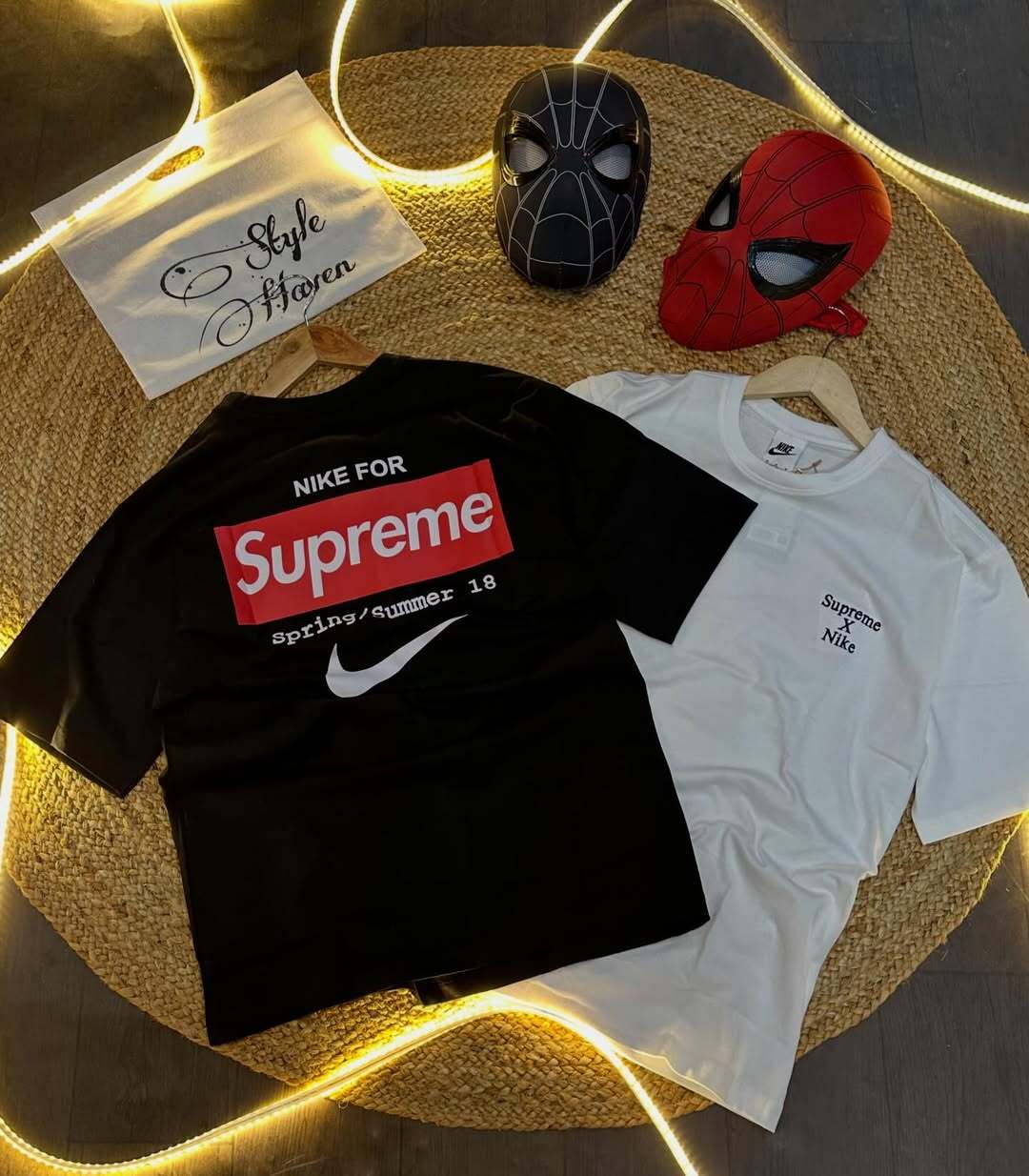 Nike and Supreme. `