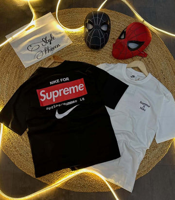 Nike and Supreme. `