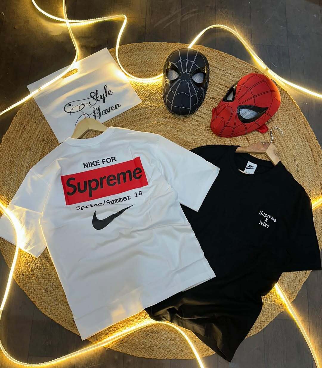 Nike and Supreme. `